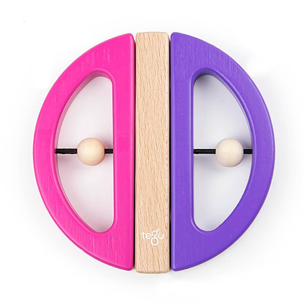 Magnetic Wooden Swivel Bug Pink and Purple