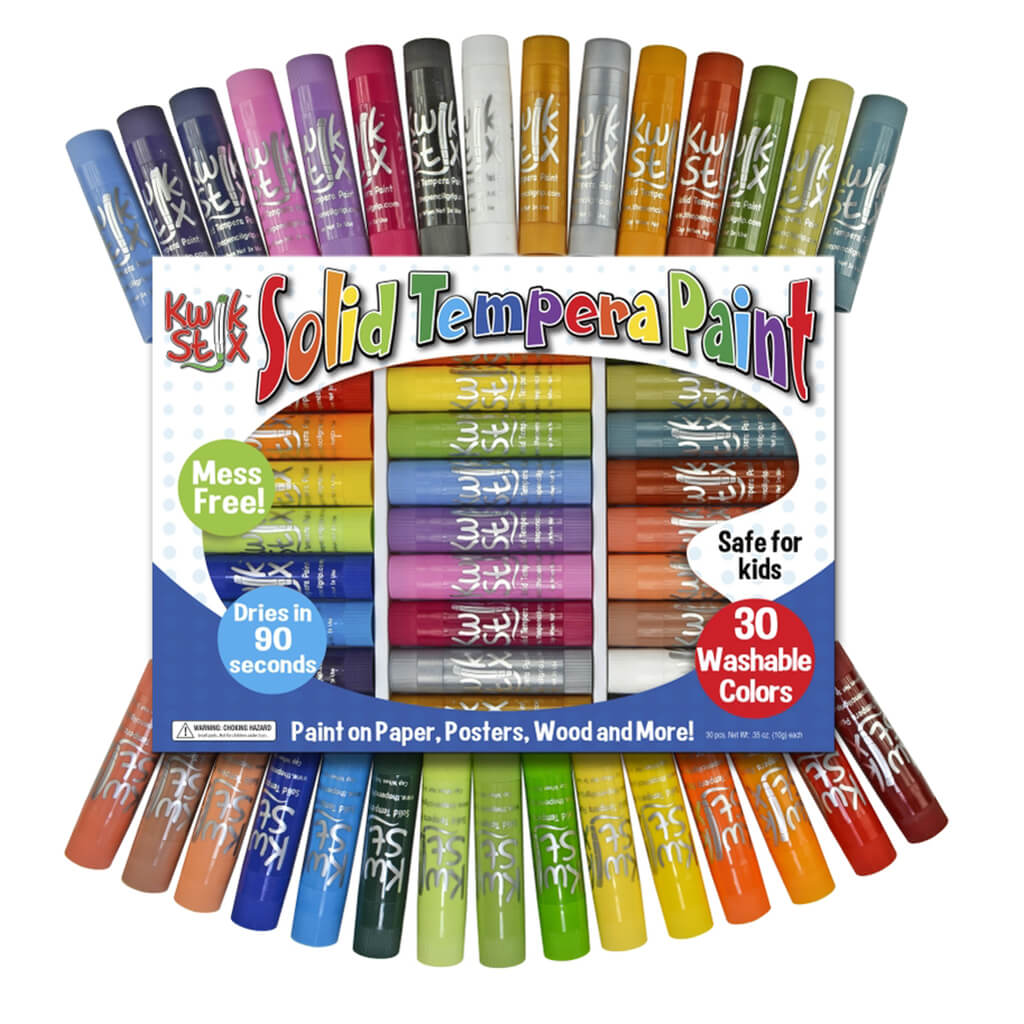 Kwik Stix Solid Tempera Paint 30 Colors Art Set