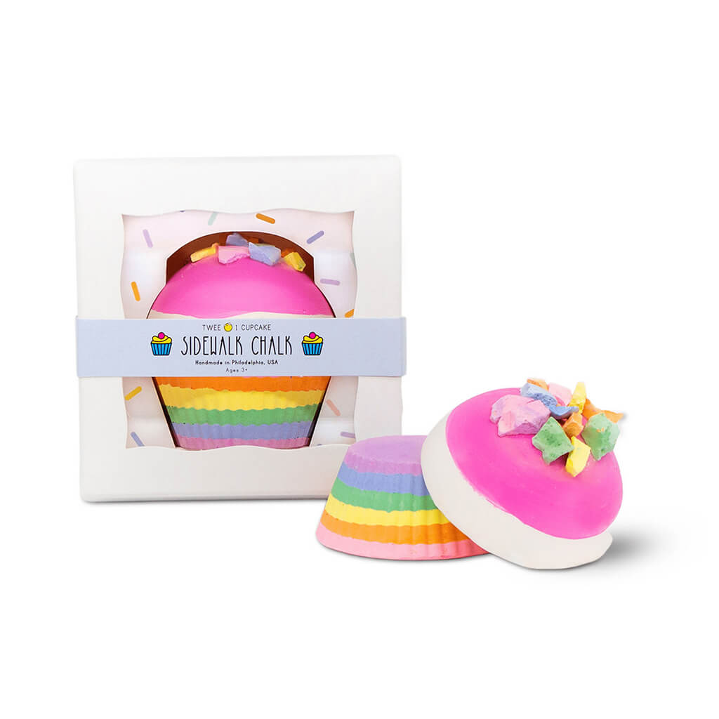 Sidewalk Chalk Rainbow Cupcake