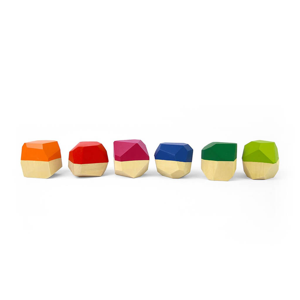 Wooden Stacking Pebbles Toy