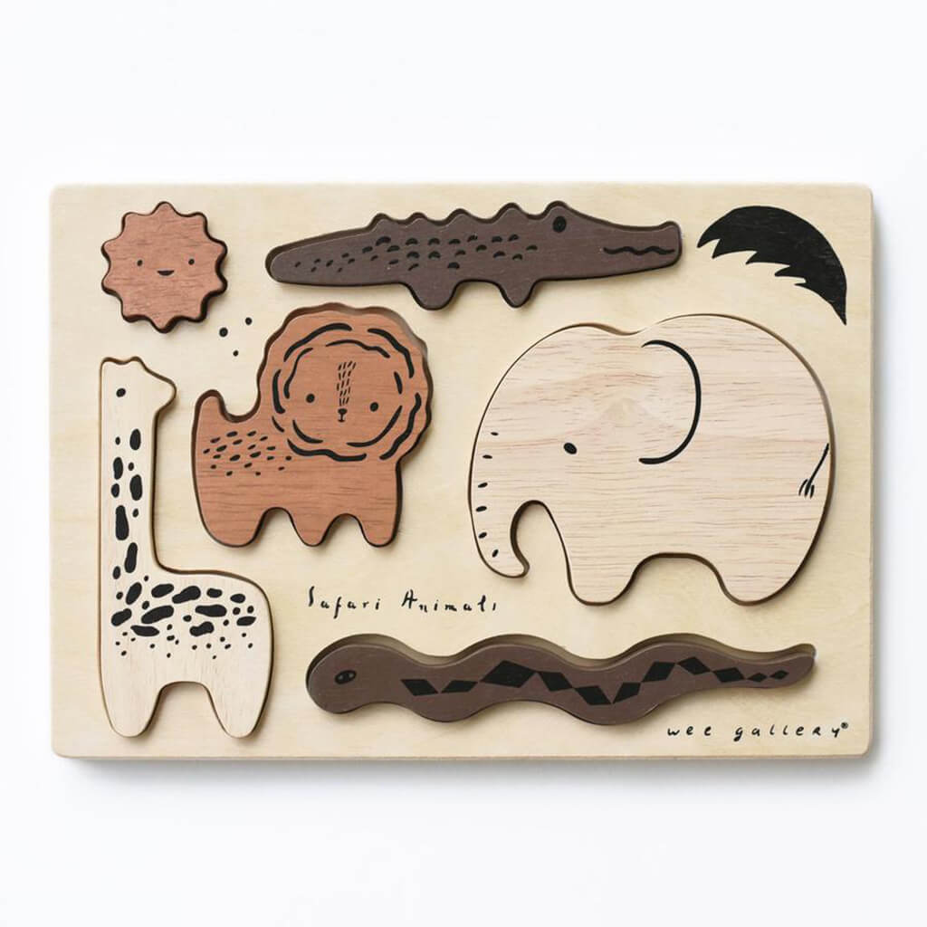 Wooden Tray Puzzle Safari Animals