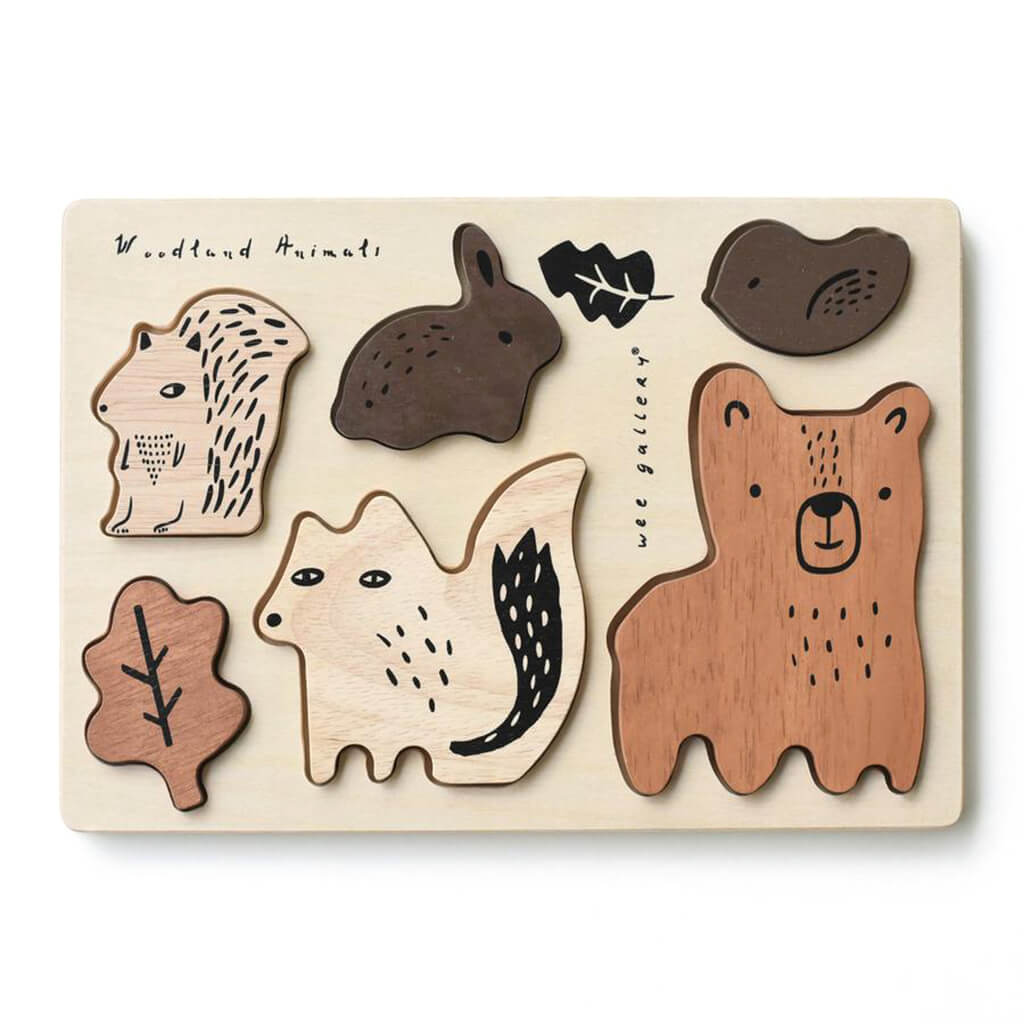 Wooden Tray Puzzle Woodland Animals