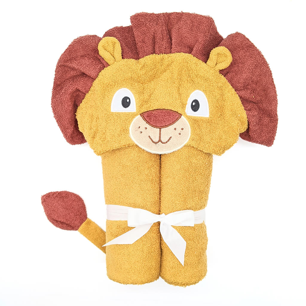 Character Hooded Towel Lion